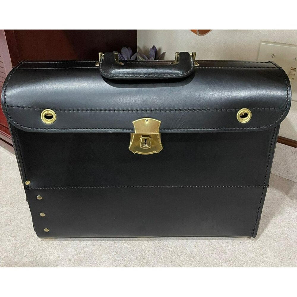 Vintage Mid-Century Leather Doctor / Medical Bag – Gladstone Style